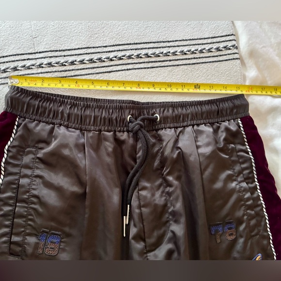 Diesel Men’s Pants size Medium Black with Burgundy Stripe and Logo - Picture 10 of 13